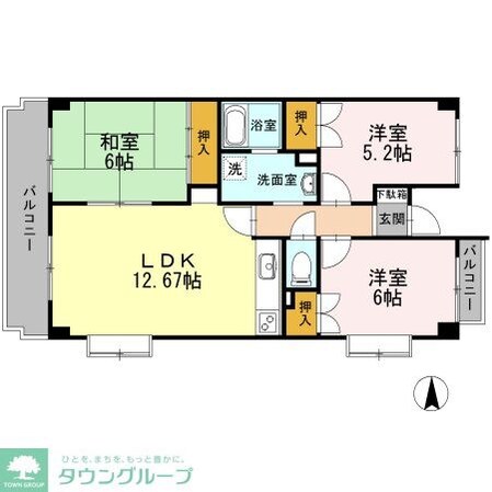 ウエストヒル湘南弐番館の物件間取画像